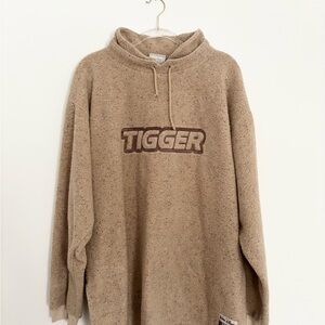 Vintage Disney Tigger Beige Textured Hoodie